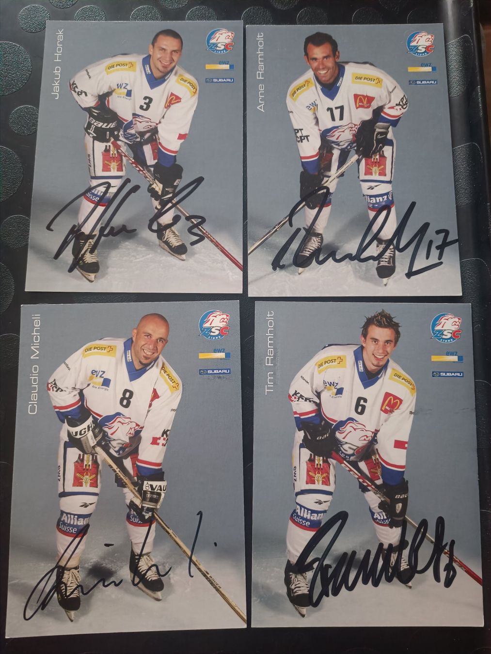 Autogramme: ZSC  Set -  4x handsigniert – Gebraucht aus Menziken von Artographs