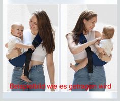 Baby Trage Sling - Top Zustand, Hellblau, Praktisch!