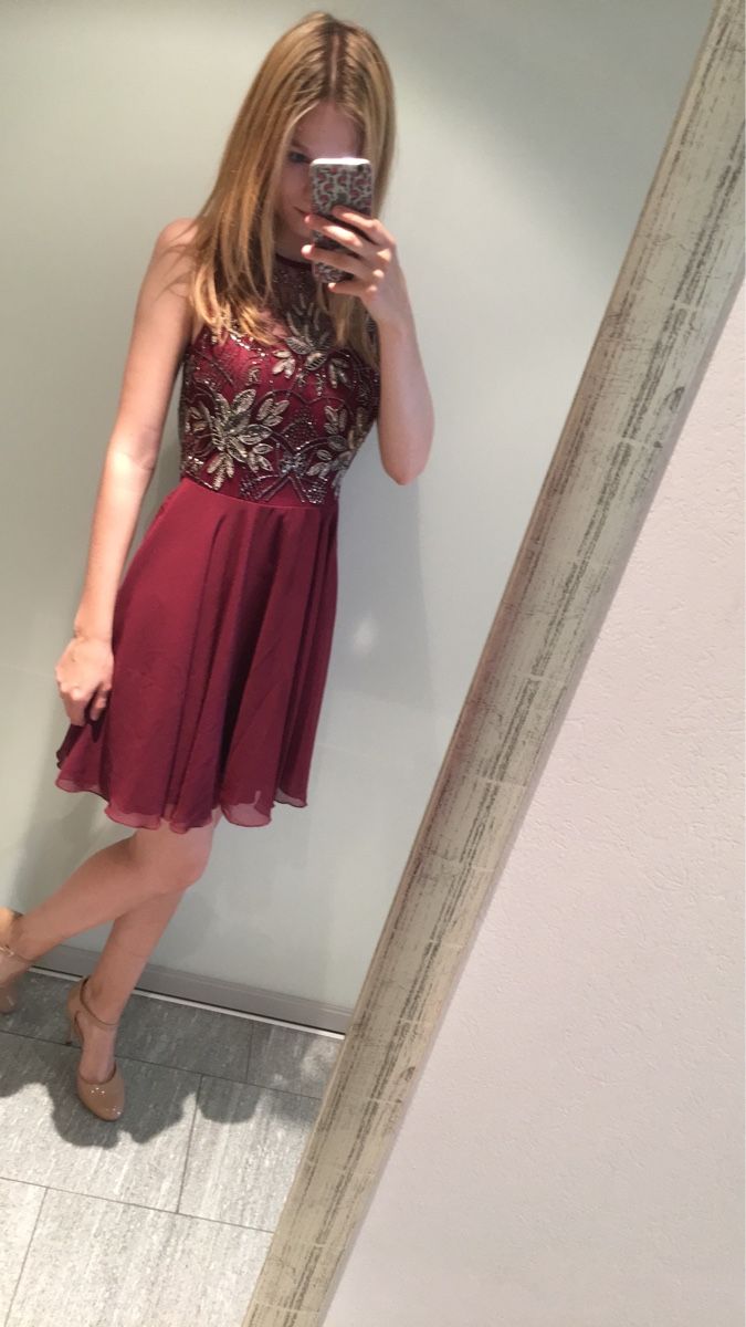 Kleider: Lace & Beads bordeaux rotes Kleid – Neu (gemäss Beschreibung) aus Zürich von Shoppingqueen98 5