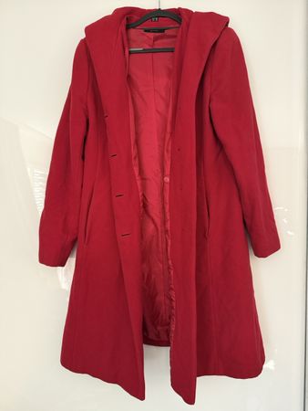 Élégant manteau rouge vif pour femme - Taille 42