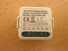 Tuya 2-Kanal-Schaltmodul (WLAN) - Einbau in Unterputzdose