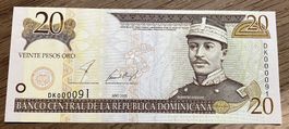 Dominikanische Republik 20 Pesos Oro 2001 DK000091 Neuwertig