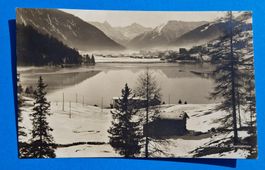 Alte Postkarte 1935 Davosersee