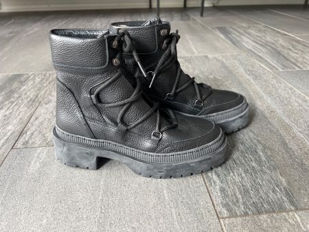 Damen Stiefelette neu schwarz  Leder gr:36