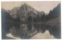 Gräppelensee mit Schafberg, Fotokarte, gelaufen 1918