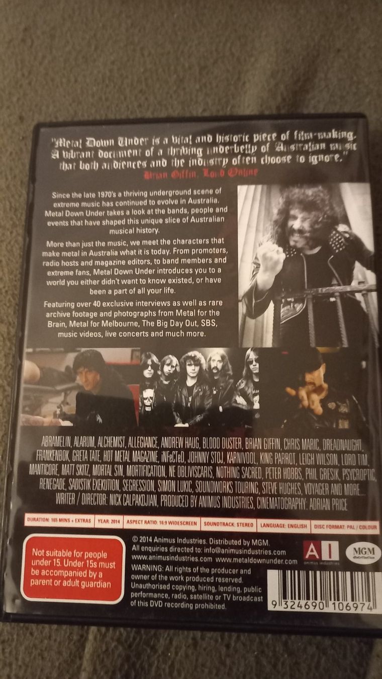 Alle DVDs: METAL DOWN UNDER DVD – Gebraucht aus Olten von Donatello1984 1