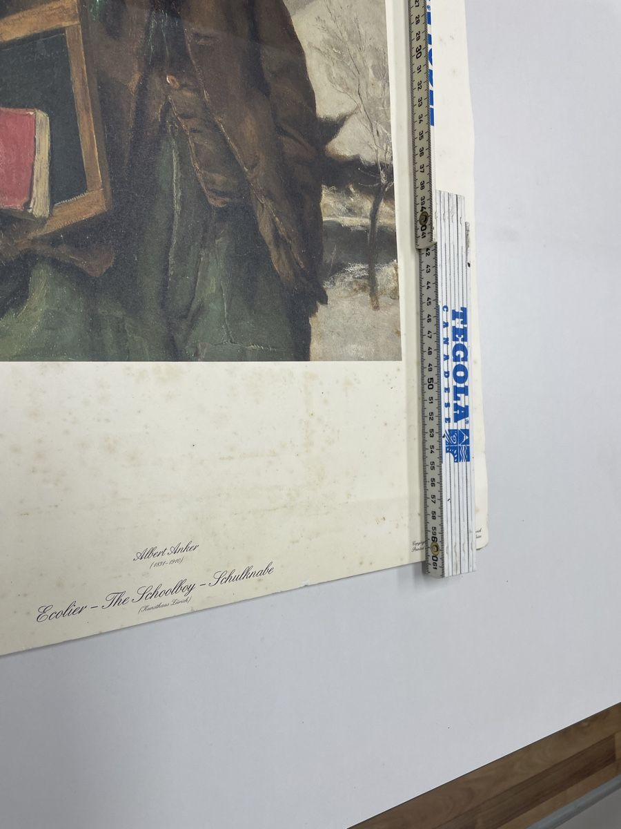 Poster & Bilder: Albert Anker - Schulknabe - Seltene Kunstdruck Nr. 7438 – Gebraucht aus Volketswil von Edwiga01 5