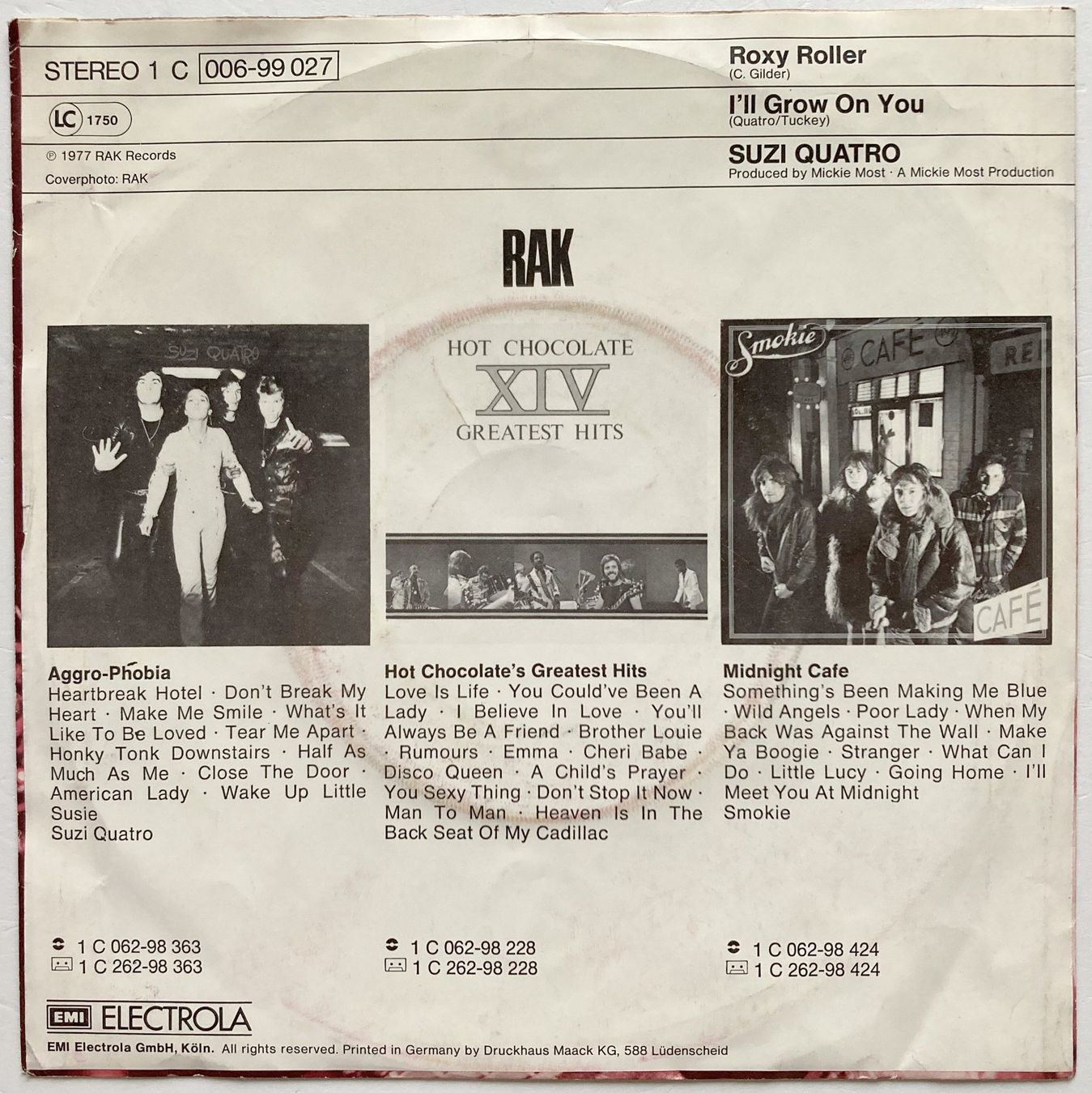 Vinyles: SUZI QUATRO - ROXY ROLLER – D'occasion à Bottens par hotter-than-hell 1