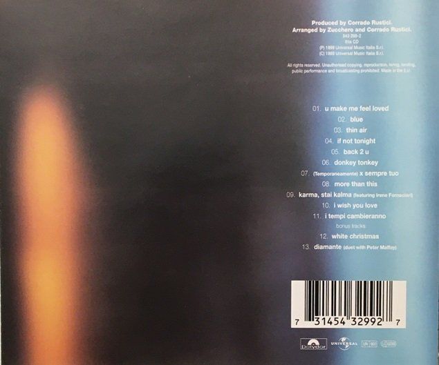 CD: Zucchero – Blue Sugar – Usato da Grüningen venduto da azulverde 1