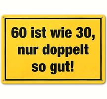 🎉 Vintage 60. Geburtstagsfeier Metallschild 🎉✨