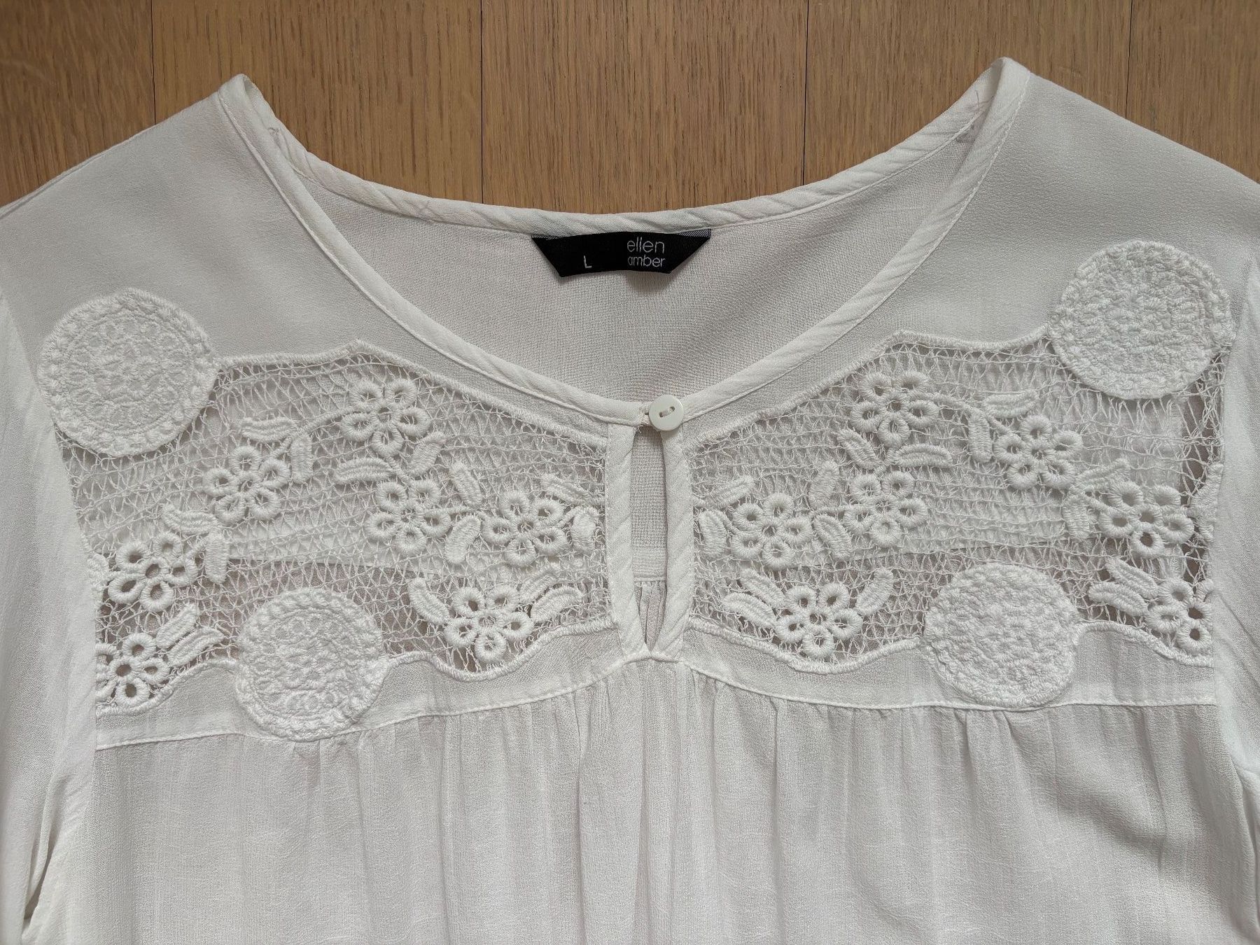 Ellen Amber Camicette: Bluse, Ellen Amber, weiss Gr.L – Usato da Gossau SG venduto da Black-Queen 3