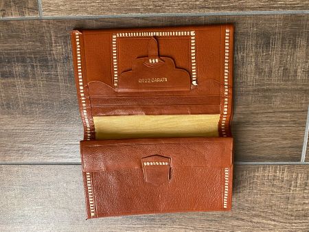 Portemonnaie / Wallet Vintage mit Schrift OR 22 Carat Leder