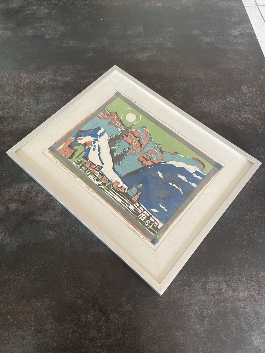 Incisioni: Lithographie Linolschnitt Les Crosets H.Brunner 1981 – Usato da Vallamand venduto da Bricbracbroc82 6