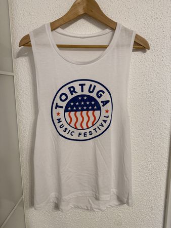 Weisses Tank Top vom Tortuga Music Festival in Florida, S