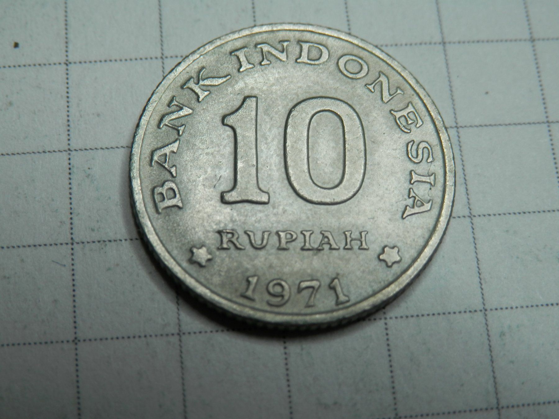 Tutti le monete: Indonesien 10 Rupiah, 1971 – Usato da Weiach venduto da weiach81