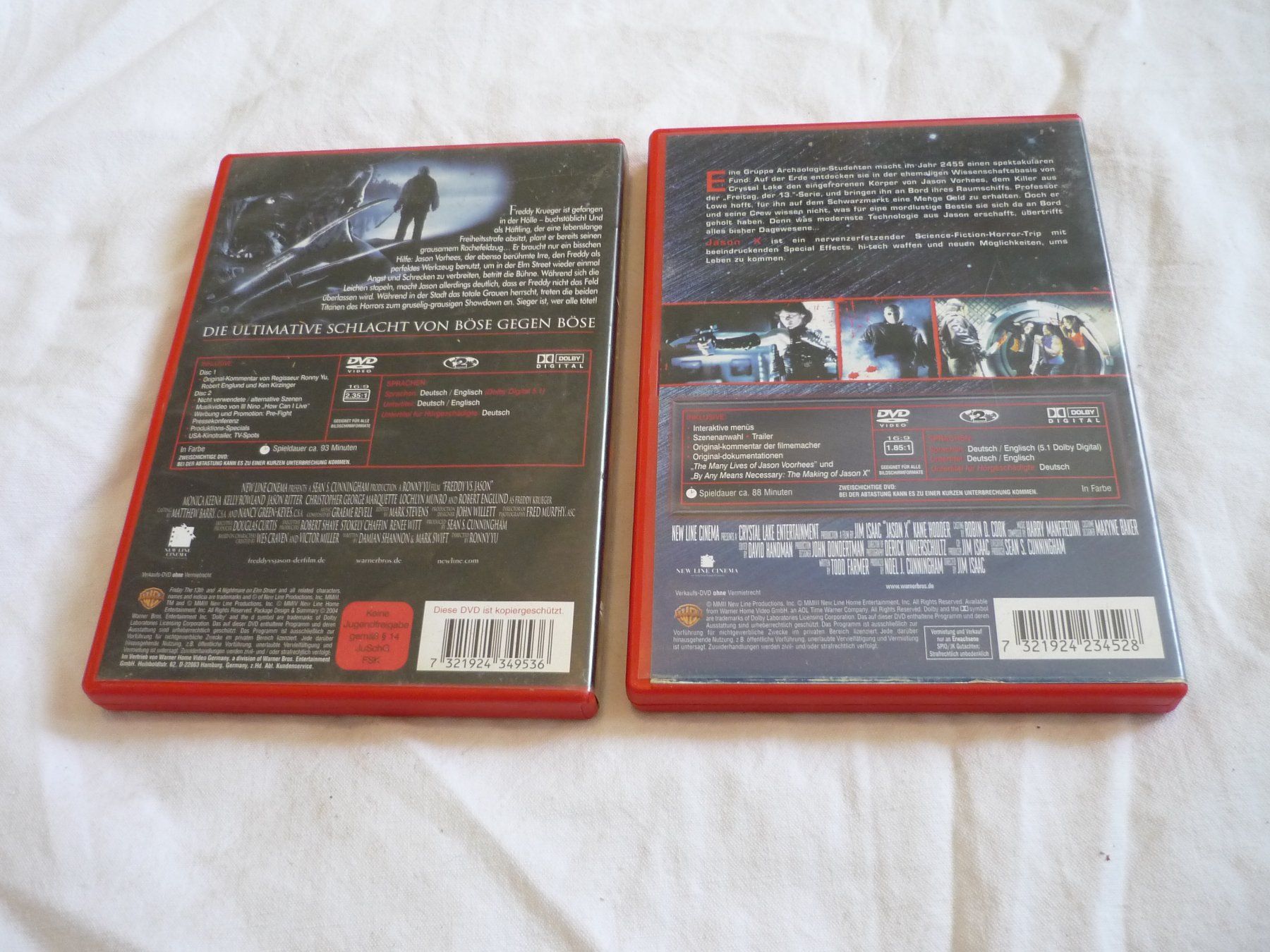 Tutti i DVDs: 2x DVD Horror - Jason X + Freddy vs Jason – Usato da Beringen venduto da zzRegal 2
