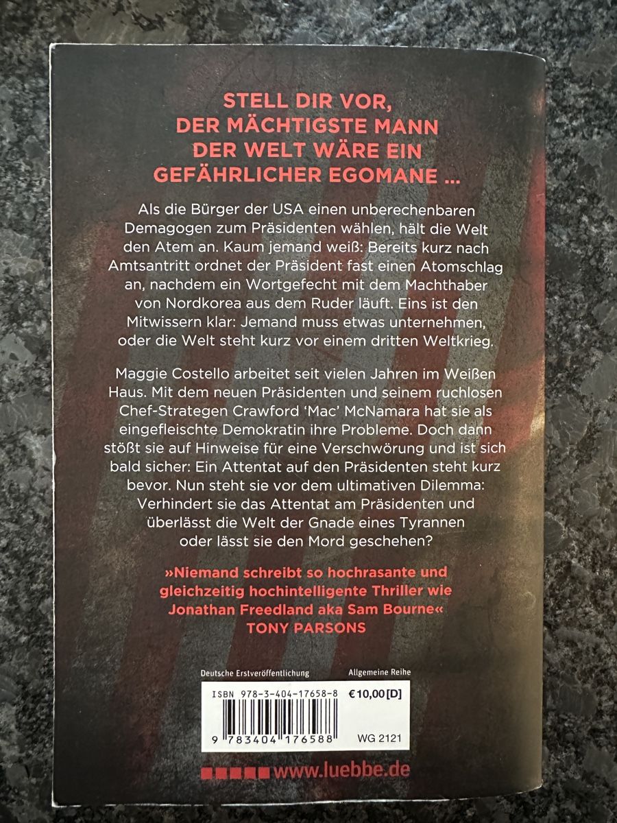 Libri: Thriller Der Präsident von Sam Bourne – Usato da Zunzgen venduto da Blueberry87 1