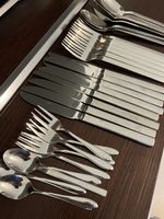 Silverware Set, Stainless Steel, 45-Piece