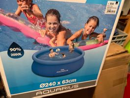 Planschbecken AQUARIUS blau Ø240x63cm neu OVP