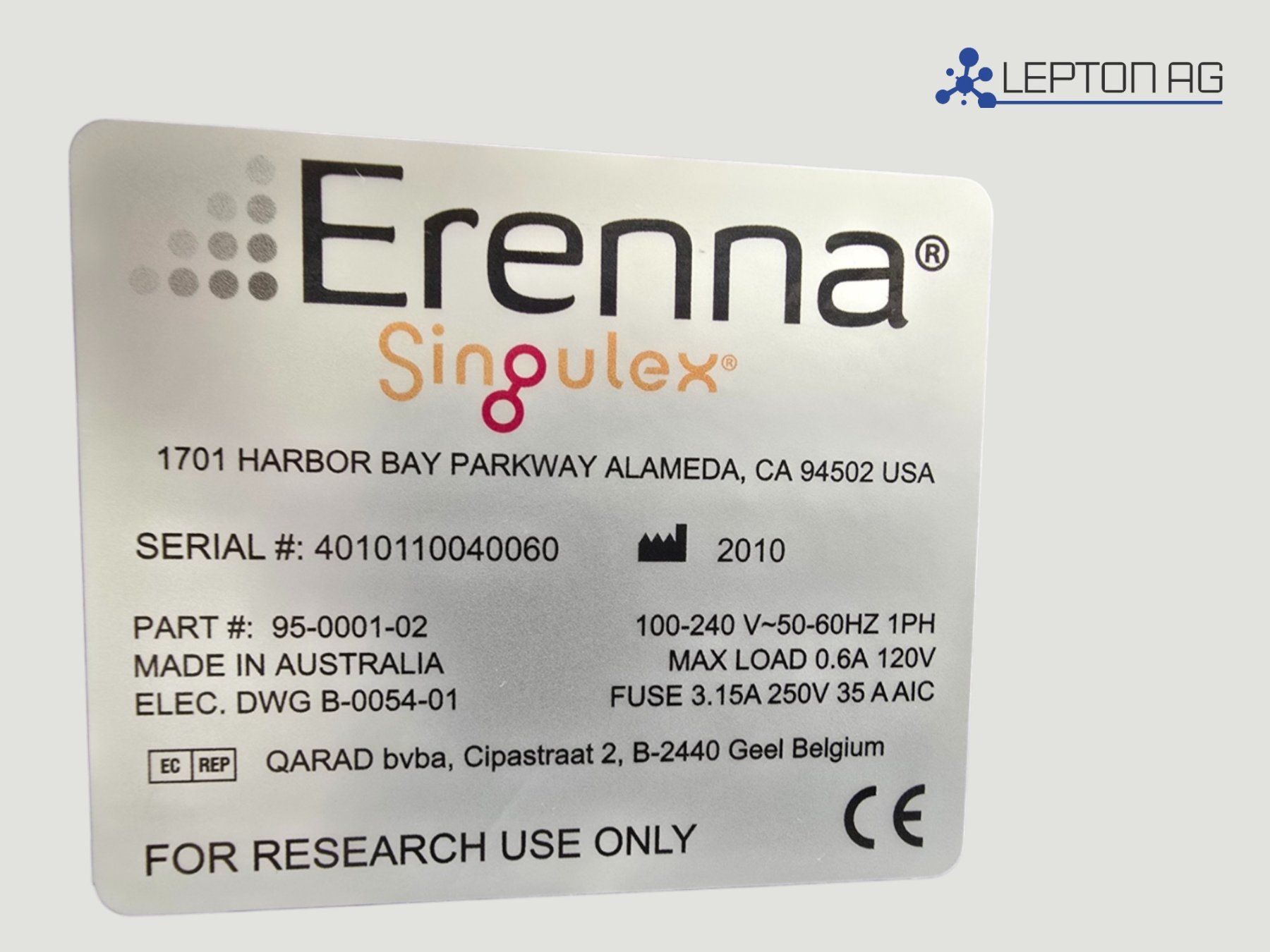 Accessori da laboratorio: Singulex Erenna – Usato da Niederdorf venduto da LeptonAG_Labor 5
