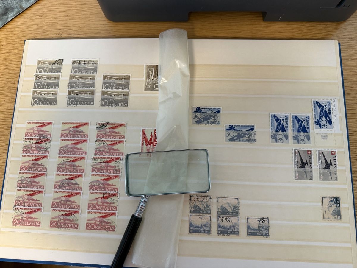 Alle Briefmarken: Album mit Flugpost Sammlung Schweiz – Gebraucht aus Murgenthal von Tina_4055 3