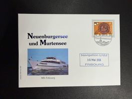 Schweizer Schiffspost Neuenburger-und Murtensee MS Fribourg