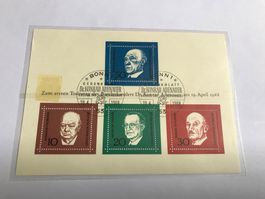 briefmarken deutschland, 19.4.1968, 1. todestag k. adenauer