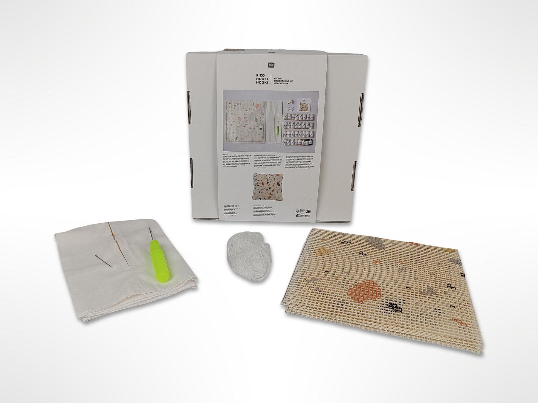 Kit bricolage: RICO Knüpfset Kissen Terrazzo – Nuovo (secondo la descrizione) da Suhr venduto da Restwert_Suhr 3