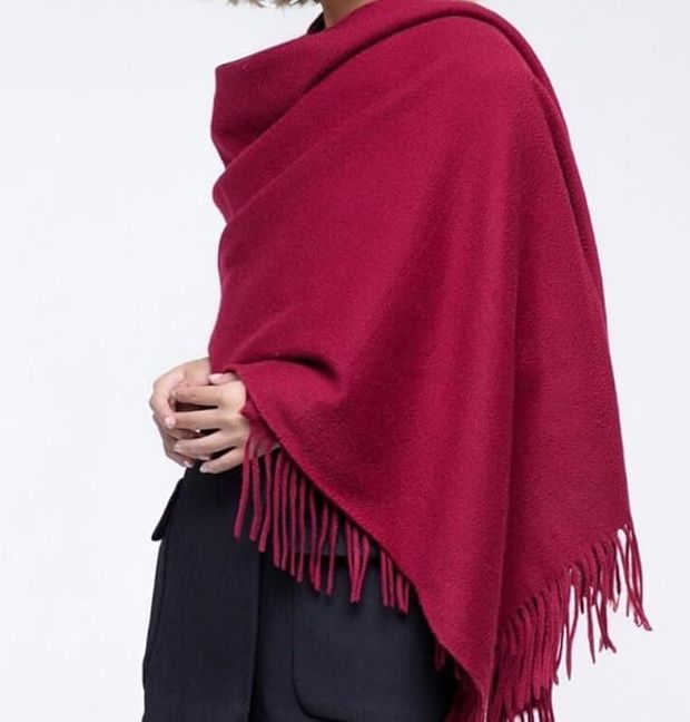 Foulard & Sciarpe: Schal - Poncho Schal dunkelrot - Kaschmir – Usato da Samedan venduto da Gischpel25 2