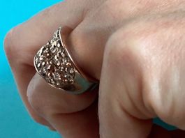 Ring vergoldet glitzer (55/17.5mm)