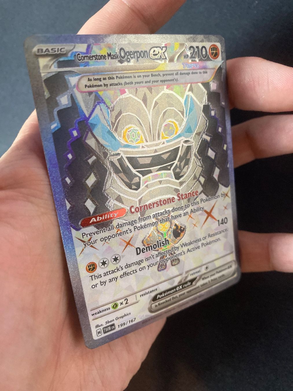 Pokémon Carte collezionabili: Cornerstone Mask Ogerpon ex 199 - Twilight Masquerade - EN – Nuovo (secondo la descrizione) da Hausen AG venduto da Shrade 1