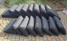 Outdoorkissen / Loungekissen  schwarz  16-teilig