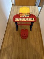 Kinder Keyboard mit Hocker, Rot/Gelb, Winter-Schnäppchen!