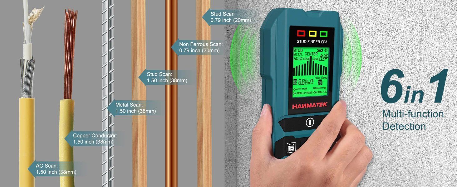 Mesurer: NEU Stud Finder Wandscanner Wall Detector / Scanner Mural – Neuf avec emballage d'origine à Isérables par Wishlist 6
