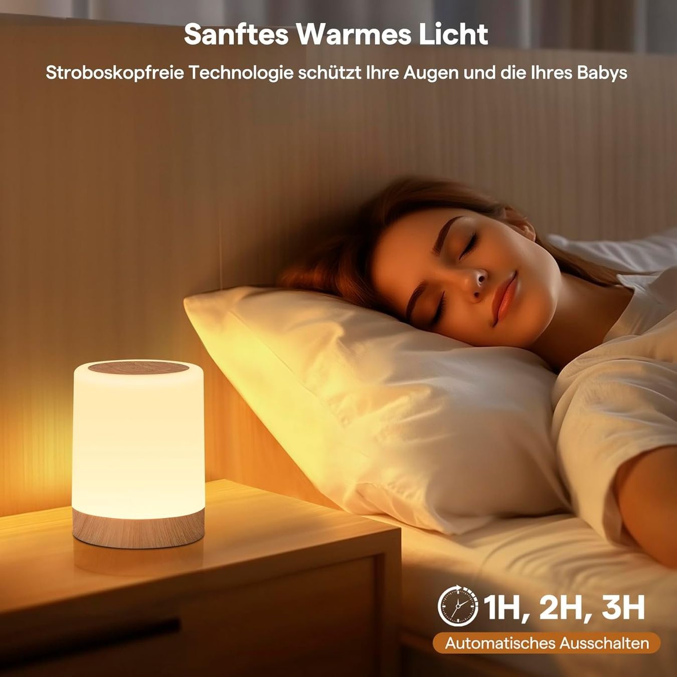 Lampade: 2x LED Nachttischlampe Touch dimmbar mit RGB – Nuovo e nell'imballaggio originale da Nuglar venduto da SmartLiving24 4