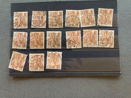 Briefmarken Helvetia 25 Rappen 15 Stueck