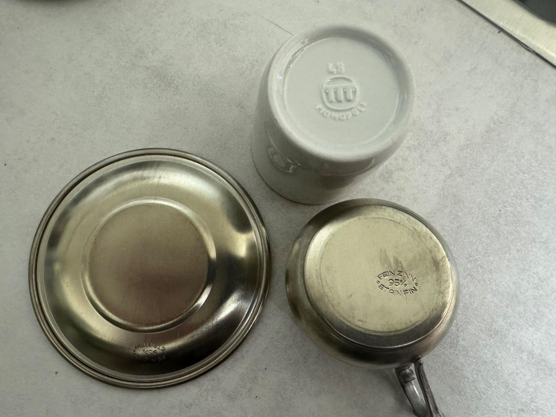 Geschirrsets: 8-teiliges Espresso Set aus Zinn – Gebraucht aus Geroldswil von Jeremy11 6