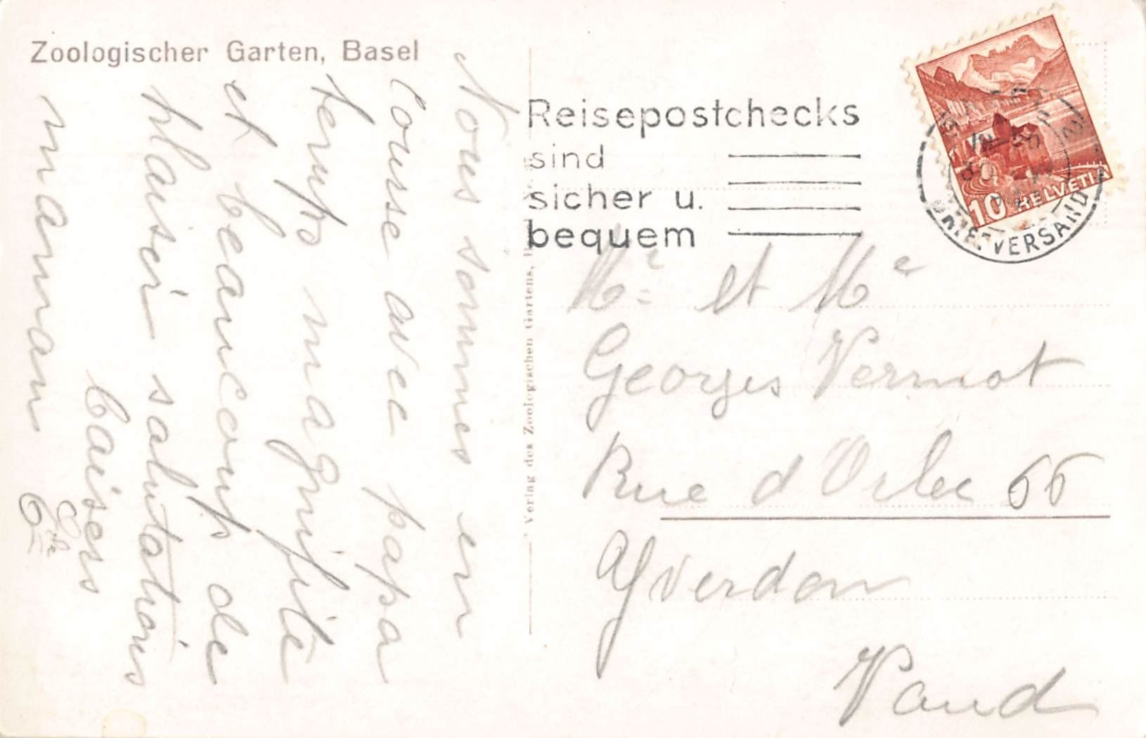 Cartoline postali: Gruss aus BASEL - Zoologischer Garten – Usato da Winterthur venduto da SchatzchischtliWinti 1