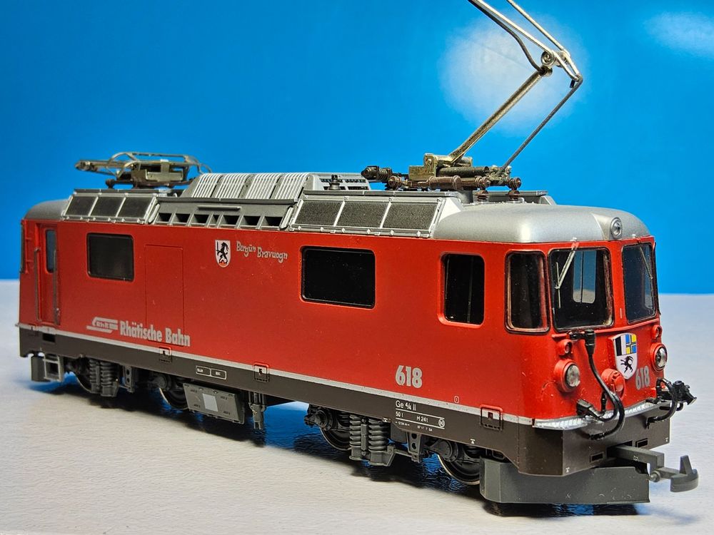 Bemo Modelleisenbahnen: BEMO 125818 Vitrinenmodell _ RhB Ge 4/4 II _ 618 _ Bergün – Gebraucht aus Uerikon von Airport68 3