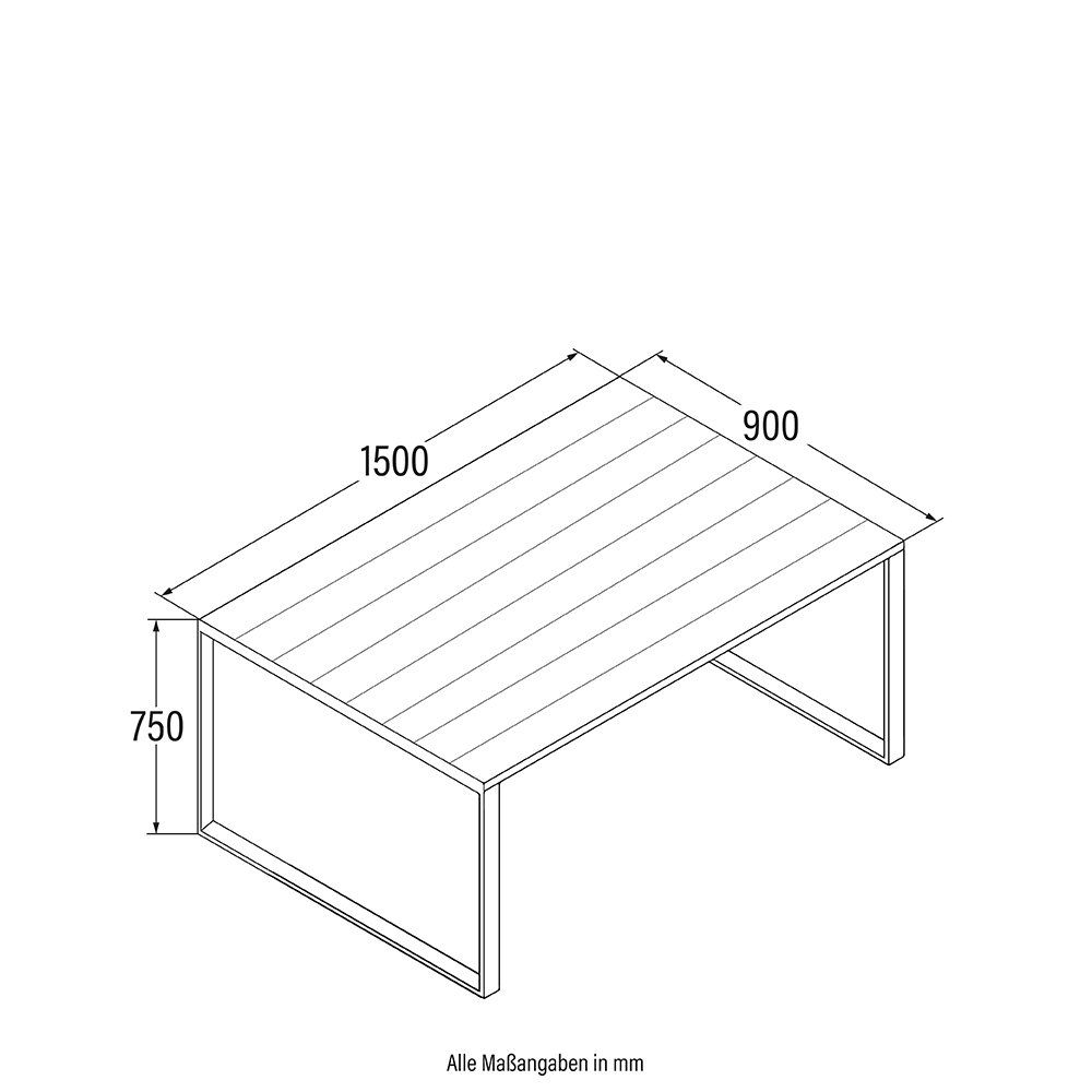 Tavoli: Gartentisch CARLOS - 150x90cm – Nuovo e nell'imballaggio originale da Wallenwil venduto da toesstal-vertrieb 4