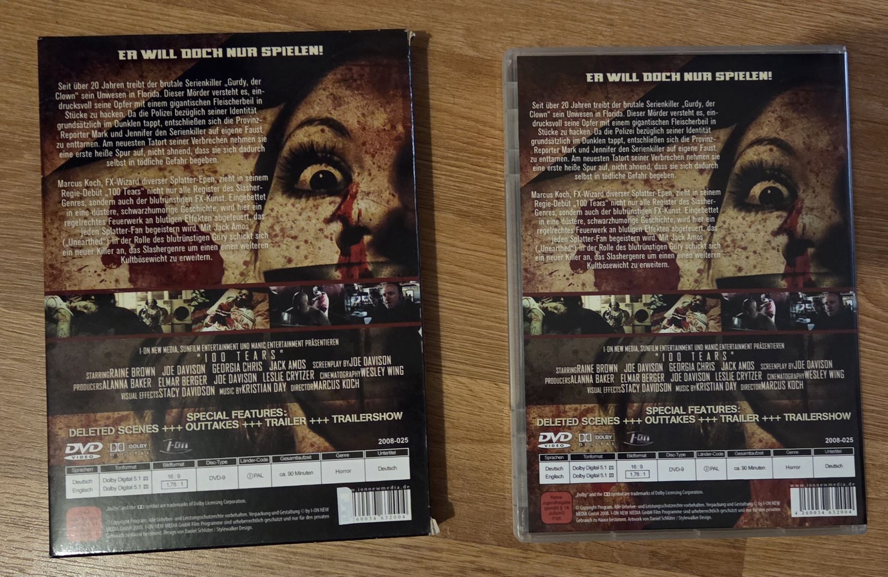 Tutti i DVDs: 100 Tears (2007) DVD – Usato da Winterthur venduto da raymen74 1