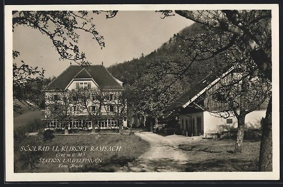 Cartoline postali: Läufelfingen, Kurhotel Soolbad Ramsach, – Usato da Berlin venduto da bartko-reher