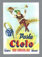 PASTA CIELO, SEHR SCHÖNE WERBEKARTE MIT ZWERGLI, *, Ia ERH.
