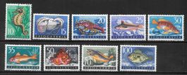Jugoslawien Serie 795 - 803 Tiere der Adria * 10.9.1956