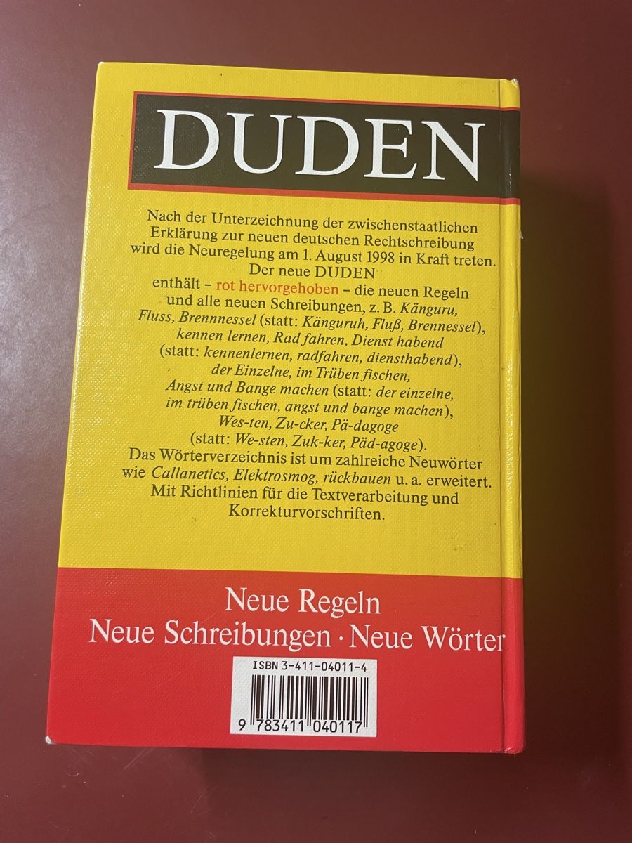 Bücher: Duden - Die deutsche Rechtschreibung – Gebraucht aus Thalwil von ana_d7qr 2