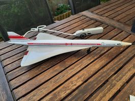 Avion CONCORDE, en TÔLE. Vers 1960 -70. JOUSTRA FRANCE