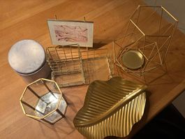 Haus- und Zimmer-Deko, gold, guter Zustand