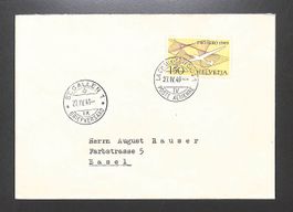 1949 Flugpost F45 - LA CHAUX-DE-FONDS - St. Gallen
