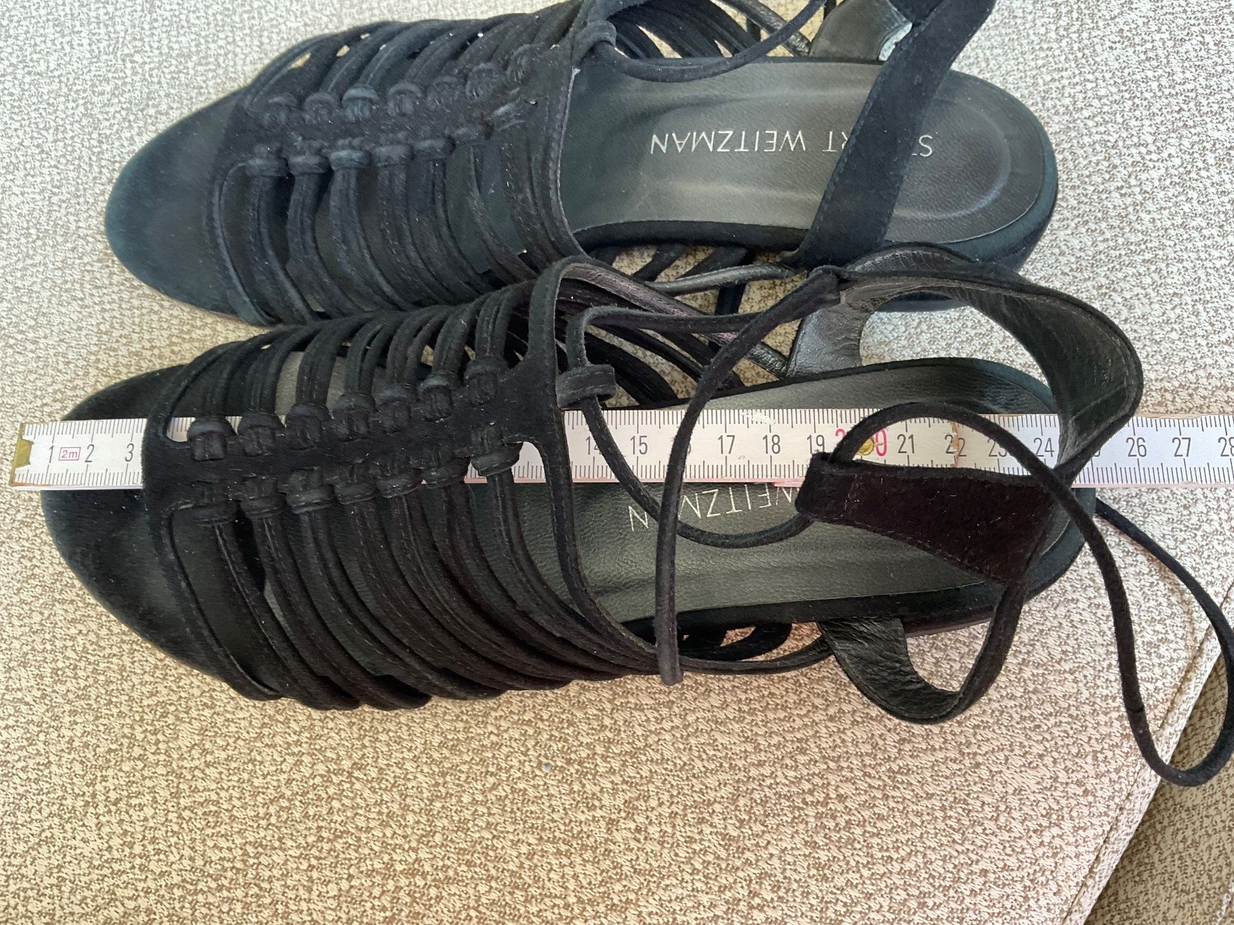 Stuart Weitzman Scarpe da donna: Stuart Weitzman Leder Sandalen Gr 38.5 schwarz – Usato da Urdorf venduto da alda02 6