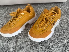 Sneaker Fila gelb orange mit weisser Sohle gebraucht